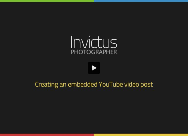 Creating an embedded YouTube video post